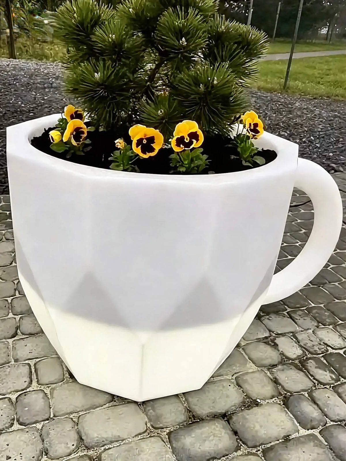 Grote Geometrische Bloempot "Kopje"