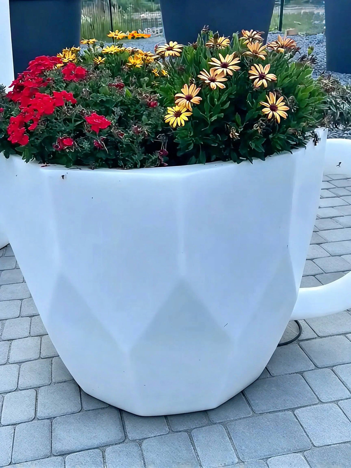 Grote Geometrische Bloempot "Kopje"